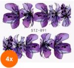 Luxorise Set 4 x Tatuaj Unghii Luxorise Flower Art Twist, Stz-891 (TOT-4xTBY-L3489)