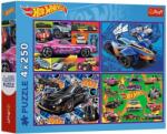 Trefl 13312 - Hot Wheels - 4 x 250 db-os puzzle (13312)