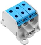 Weidmüller WEIDMÜLLER WPD 330CC 3X50/3X50 BL Potenciálelosztó sorkapocs, csavaros csatlakozás, világosszürke, kék, 50mm2, 150A, 1000V (2874530000) (2874530000)