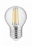 GTV LD-G45FL4E-30 LED fényforrás FILAMENT, 3000K, G45, E27, 4W, AC220-240V/50-60Hz, RA>80, 360°, 400lm, PF>0, 5, 35mA (LD-G45FL4E-30)