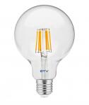 GTV LD-G95FL8-40 LED lámpa, FILAMENT, G95, 4000K, E27, 8W, 800lm, AC220-240V/ 50-60Hz, RA>80, 360° (LD-G95FL8-40)