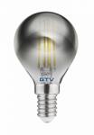 GTV LD-G45FP4-30 Dekoratív LED lámpa, FILAMENT, G45, 2700K, E14, 4W, 240lm, AC220-240V/ 50-60Hz, RA>80.360° (LD-G45FP4-30)