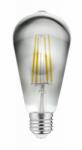 GTV LD-ST64FPE6-30 LED FÉNYFORRÁS, FILAMENT GREY, A-G, ST64, 2700K, E27, 6, 0W, AC220-240V, 360°, 500lm, 52mA (LD-ST64FPE6-30)