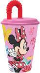 Disney Minnie szívószálas műanyag pohár 430 ml Nr 02