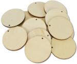  Natúr fa kerek kör lap lyukkal 5cm 15db/csomag