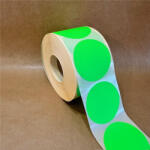  60mm körcímke - neon ZÖLD 1000 db/40gy