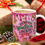 Deconline Customs Karácsonyi bögre "It's the most wonderful time. . . " Pufi hatású (DO129177-CERAMIC-MUG)