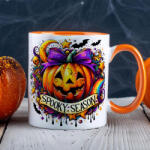 Deconline Customs Őszi mintás bögre "Spooky Season" Narancssárga (DO126178-11-ORANGE-MUG)