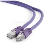 Gembird RJ45 CAT6A S/FTP - RJ45 CAT6A S/FTP M/M adatkábel 0.5m lila LSZH (PP6A-LSZHCU-V-0.5M) (PP6A-LSZHCU-V-0.5M)
