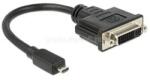 Delock HDMI micro D -> DVI-D M/F adapter 0.2m (DL65563) (DL65563)