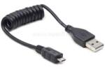 Gembird USB-A 2.0 -> USB-B 2.0 micro M/M adatkábel 0.6m fekete csavart (CC-MUSB2C-AMBM-0.6M) (CC-MUSB2C-AMBM-0.6M)