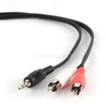 Gembird Jack stereo 3, 5mm -> 2db RCA M/M audio kábel 0.2m fekete (CCA-458/0.2) (CCA-458/0.2)
