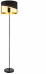 GLOBO Állólámpa fekete-arany színben, 146 cm - Or Globo 54046S, talpkapcsoló, textil, 1xE27 foglalattal, 230 V (54046S)