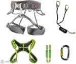 OCÚN Via Ferrata Twist + Chest Set ferráta szett, grey silver/green (XS - M)
