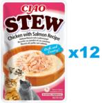 Inaba Foods CIAO Pörkölt csirke és lazac dara 12x40g