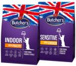 Butcher's Functional Cat Indoor baromfival 800 g + Sensitive csirkével 800 g