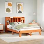 vidaXL viaszbarna tömör fenyőfa ágy matrac nélkül 140 x 190 cm (3308857)