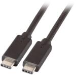 M-CAB 7001331 USB-C Apa - USB-C Apa 3.2 Gen 2 Adat és Töltő Kábel - 1 m, Fekete (7001331)