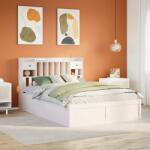 vidaXL fehér tömör fenyőfa ágy matrac nélkül 140x190 cm (3323507)