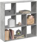 vidaXL betonszürke szerelt fa elválasztó könyvespolc 102x29x103, 5 cm (858051) - vidaxl