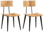 vidaXL 2 db tömör mangófa étkezőszék 44 x 40 x 80 cm (348161)