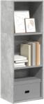 vidaXL betonszürke szerelt fa könyvespolc 40 x 30 x 114 cm (857870)