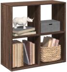 vidaXL barna tölgy szerelt fa elválasztó könyvespolc 69, 5x29x69, 5 cm (858009) - vidaxl