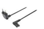 Nedis C7 Tápkábel 2x 90° csatlakozó 2 m - Fekete (CEGL11055BK20)