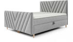 Wilsondo BENO Plus szürke boxspring ágy matracokkal Méret: 140x200