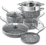 Michelangelo Set oale Michelangelo Grey, antiaderente, cu inductie, 10 piese