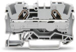 WAGO 2006-1201 2 vezetékes átmenő sorkapocs, 6 mm2, megfelelő Ex e II alkalmazásokhoz, szürke (2006-1201)