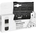  Markere pentru textile Opak Black&White Kreul, 4 buc/set