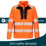 Portwest DX473 jól láthatósági hybrid bafle télikabát (DX473OBRXL)