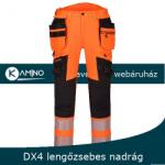 Portwest DX442 lengőzsebes jól láthatósági derekas nadrág (DX442OBR44)