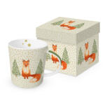 PPD Porcelánbögre 0, 4l dobozban, Snowflakes & Fox