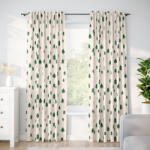 Goldea draperie din 100% bumbac - brazi pe bej natural 180x150 cm