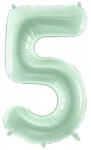 Partydeco Számos lufi 28" 72cm óriás világoszöld szám, számjegy 5-ös (LUFI270194)
