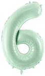 Partydeco Számos lufi 28" 72cm óriás világoszöld szám, számjegy 6-os (LUFI835756)