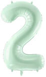 Partydeco Számos lufi 28" 72cm óriás világoszöld szám, számjegy 2-es (LUFI848105)