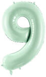 Partydeco Számos lufi 28" 72cm óriás világoszöld szám, számjegy 9-es (LUFI563847)