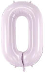 Partydeco Számos lufi 28" 72cm óriás világoslila szám, számjegy 0 (LUFI493522)