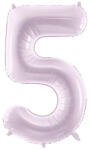 Partydeco Számos lufi 28" 72cm óriás világoslila szám, számjegy 5-ös (LUFI653667)