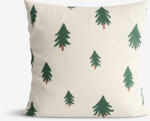 Goldea pamut párnahuzat - fenyőfák natúr alapon 40 x 40 cm