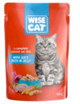 Wise Cat Wise Cat, Plicuri hrana umeda pentru pisici, rata in jeleu, 24x100g