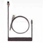 KEYCHRON Coiled Aviator USB-C M/M adatkábel 0.9m szürke (+USB-C - USB-A adapter) (CAB-G) (CAB-G)