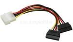  Molex Power 4pin -> 2 SATA Power M/F tápkábel (XFYKAB52SATA) (XFYKAB52SATA)