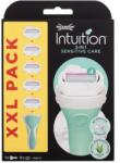 Wilkinson Sword Intuition Sensitive Care set: Aparat de ras 1 buc + rezerve de schimb 5 buc + ambalaj de calatorie pentru femei