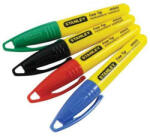 STANLEY Minimarker permanent, varf subtire, multicolor, 1-47-329 Stanley, 4 bucati (1-47-329) (1-47-329)