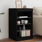 vidaXL fekete tálalószekrény LED-világítással 41 x 37 x 67 cm (836722)