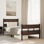 vidaXL ágykeret fejtámlával és lábtámasszal matrac nélkül 80 x 200 cm (4017160)